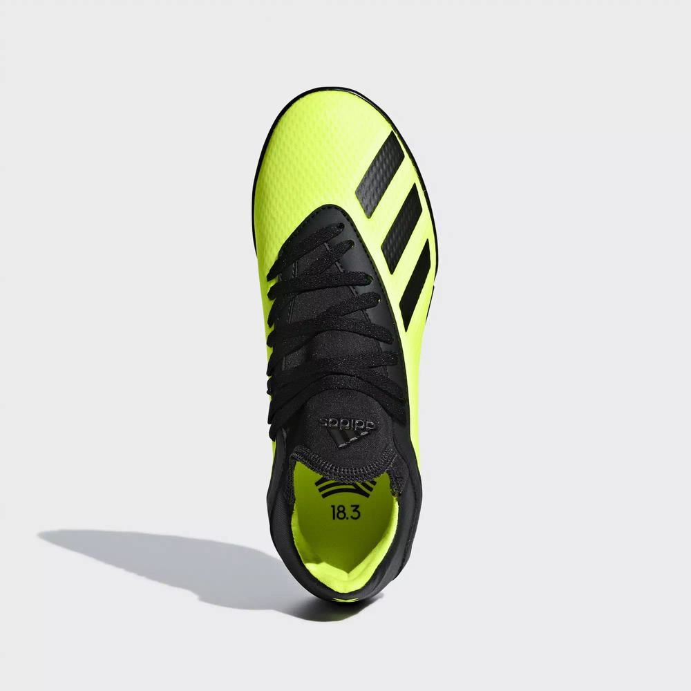 Adidas X Tango 18.3 Turf Tacos de Futbol Amarillos Para Niña (MX-65824)